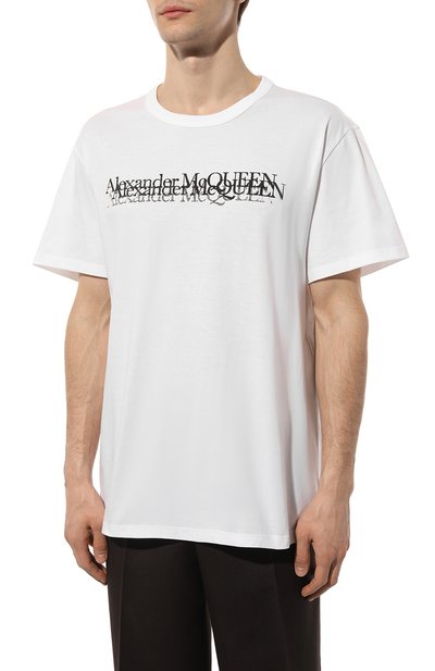 Хлопковая футболка ALEXANDER MCQUEEN, арт. 727277 QUZ17, фото 3