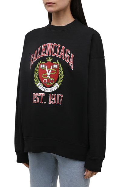 Хлопковый свитшот BALENCIAGA, арт. 676629/TLV90, фото 3