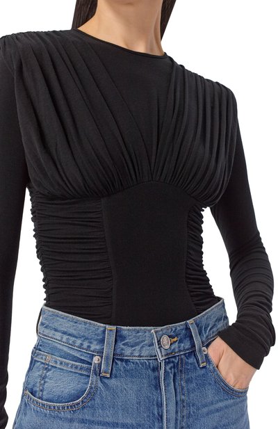 Боди из лиоцелла AGOLDE черного цвета по цене 41600 руб., арт. A74121618, фото 5 Боди из лиоцелла AGOLDE, арт. A74121618, фото 5