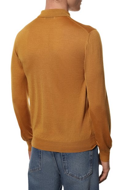 Поло из шерсти и шелка GRAN SASSO желтого цвета по цене 34200 руб., арт. 57132/13190, фото 4 Поло из шерсти и шелка GRAN SASSO, арт. 57132/13190, фото 4