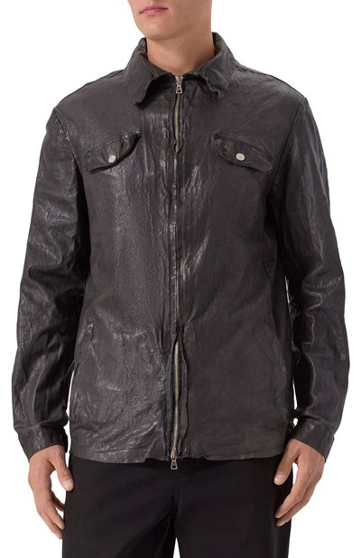 Кожаная куртка-рубашка NEVER ENOUGH, арт. MJL047, фото 3