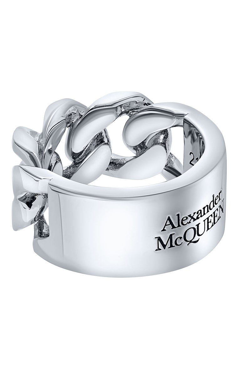 Мужское кольцо ALEXANDER MCQUEEN серебряного цвета, арт. 576873/J160Y | Фото 3 (Нос: Не проставлено; Региональные ограничения белый список (Axapta Mercury): Не проставлено; Материал: Металл)