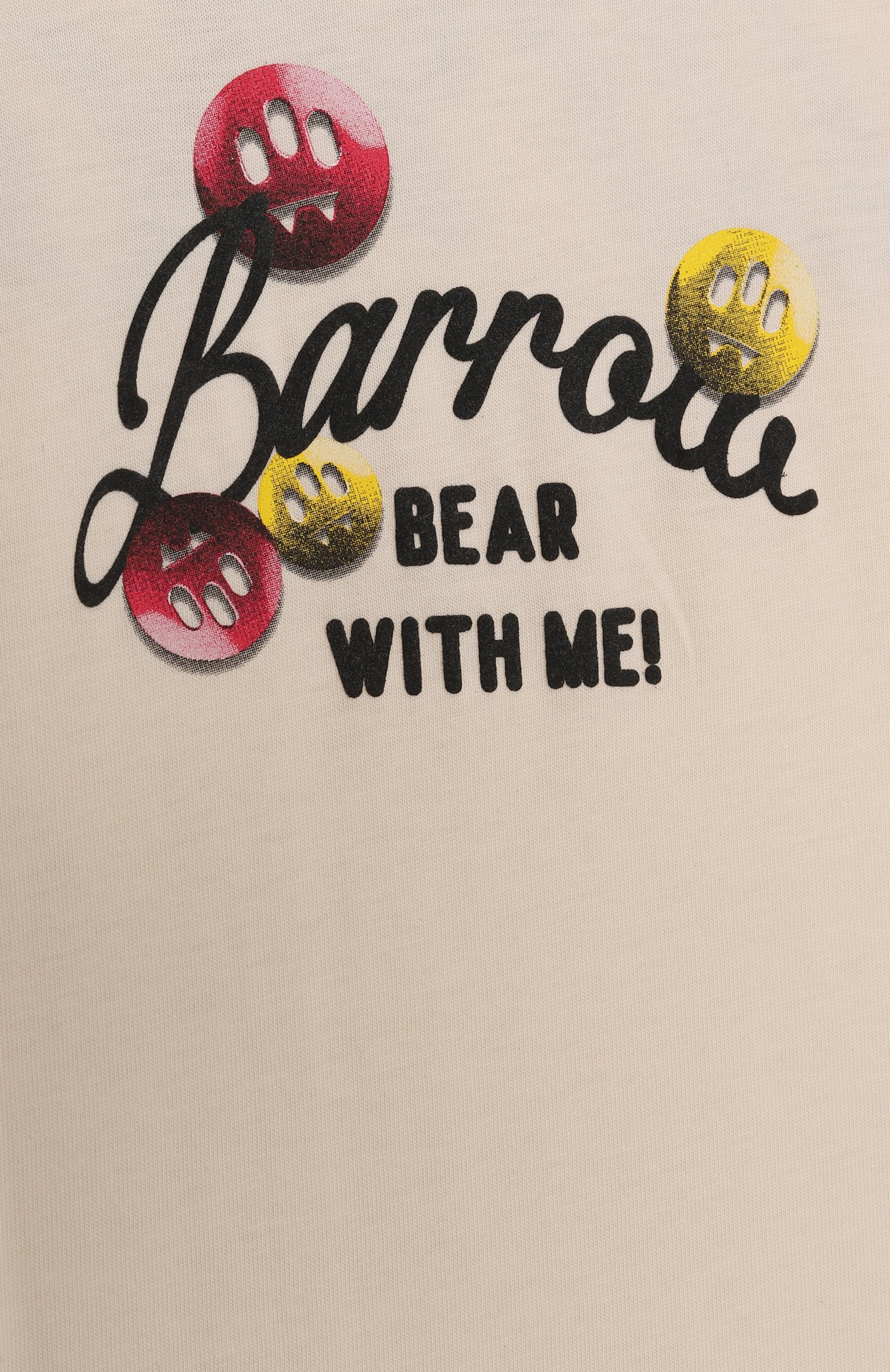 Хлопковая футболка BARROW кремового цвета по цене 8800 руб., арт. F5BKJGTH203, фото 3 Хлопковая футболка BARROW, арт. F5BKJGTH203, фото 3