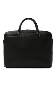 Мужская портфель BOSS черного цвета, арт. 50512094 | Фото 1 (Ремень/цепочка: На ремешке; Размер: large; Материал: Натуральная кожа; Сумки-технические: Портфели)