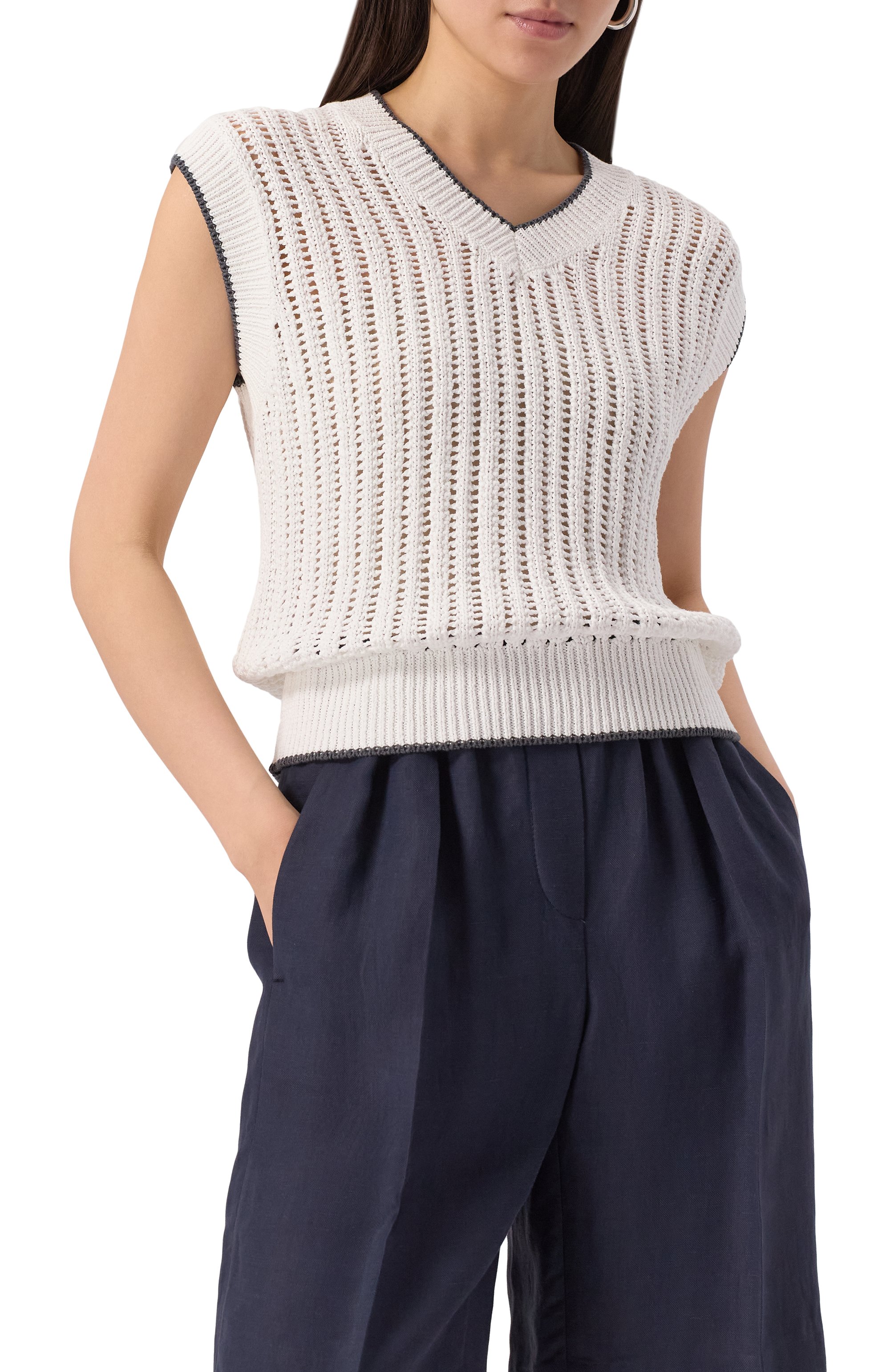 Хлопковый жилет BRUNELLO CUCINELLI, арт. MSB582002, фото 3