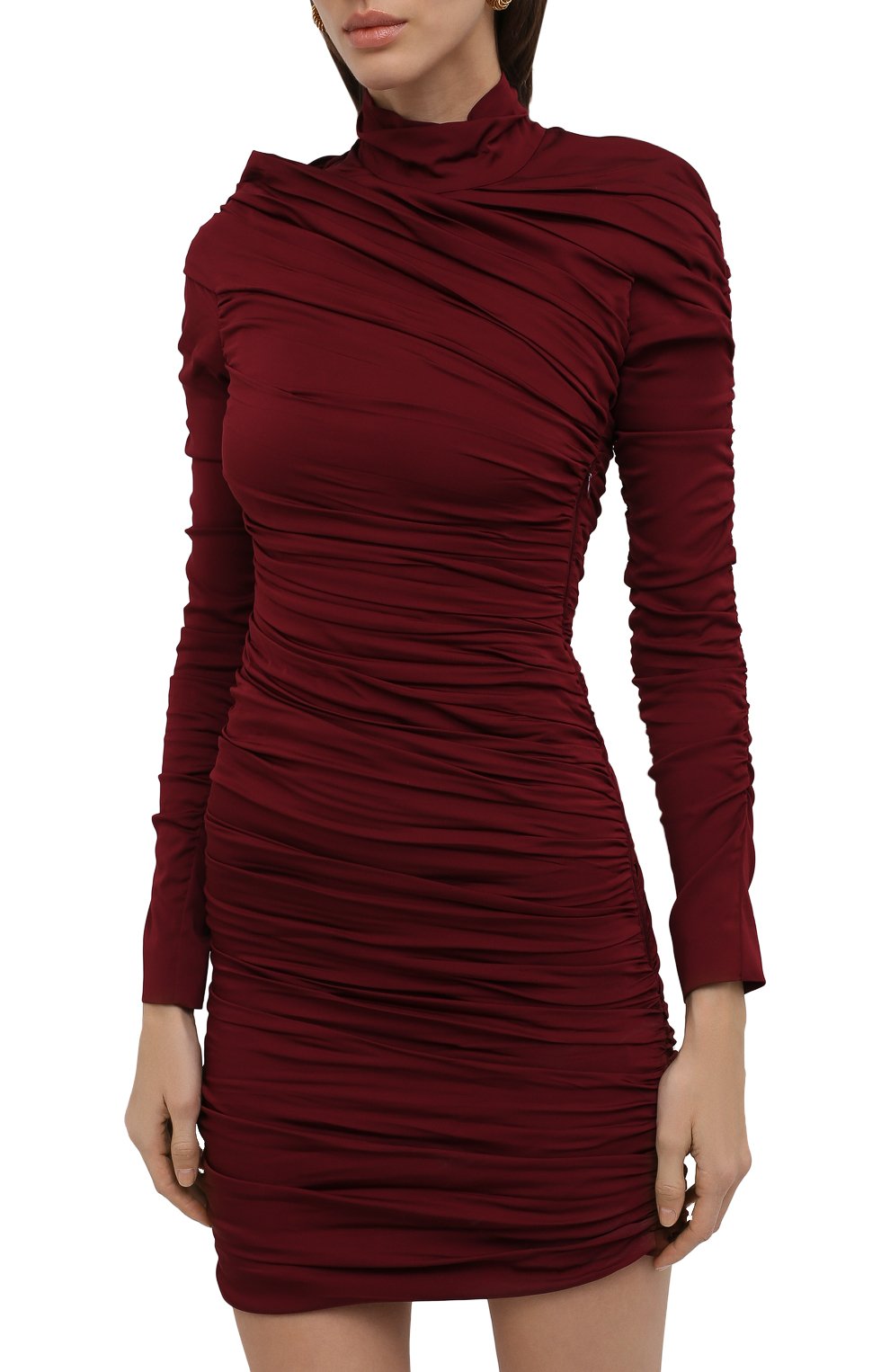 Платье из вискозы STELLA MCCARTNEY бордового цвета по цене 195000 руб., арт. 603943/SSA34, фото 3 Платье из вискозы STELLA MCCARTNEY, арт. 603943/SSA34, фото 3