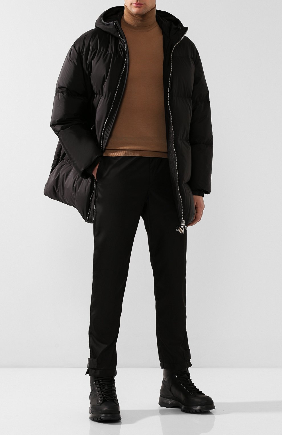 Кожаные ботинки PRADA, арт. 2TE157-3A6N-F0002, фото 2