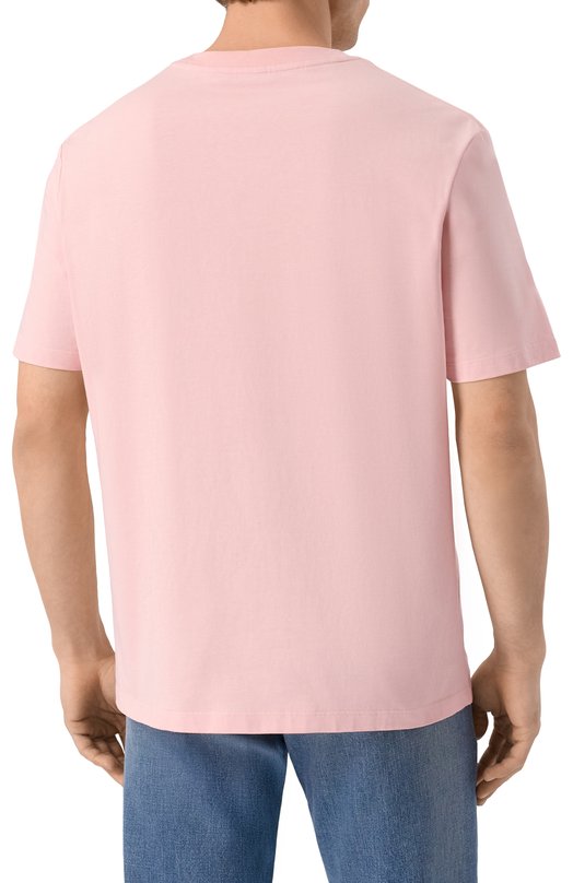 Хлопковая футболка Balmain GH1EG000/BD41 Розовый  GH1EG000/BD41 Фото 4