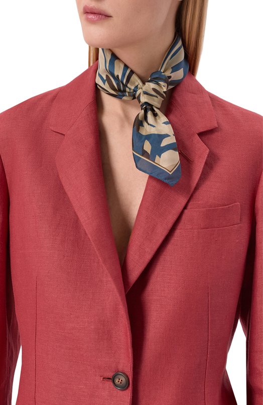 Шелковый платок Brunello Cucinelli MF0U0025 Синий  MF0U0025 Фото 2