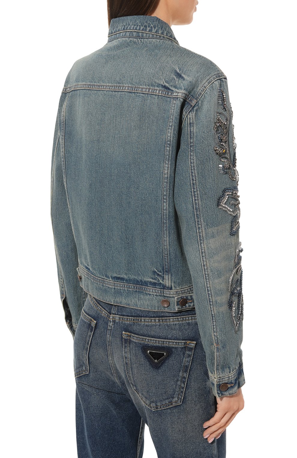 Джинсовая куртка PRADA, арт. GFB281-1ZWC-F0008-212, фото 4