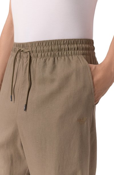 Брюки изо льна и вискозы EMPORIO ARMANI, арт. EM000586/AF12356, фото 5