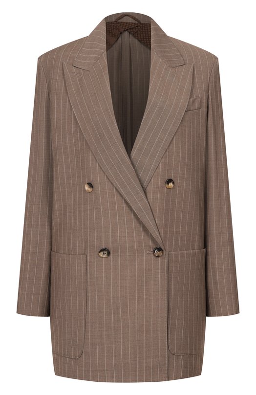 Шерстяной жакет Max Mara MXMACCIAI0 Бежевый MXMACCIAI0