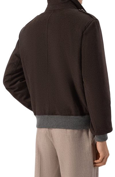 Кашемировый бомбер с воротником из овчины BRUNELLO CUCINELLI, арт. MM4006003, фото 4