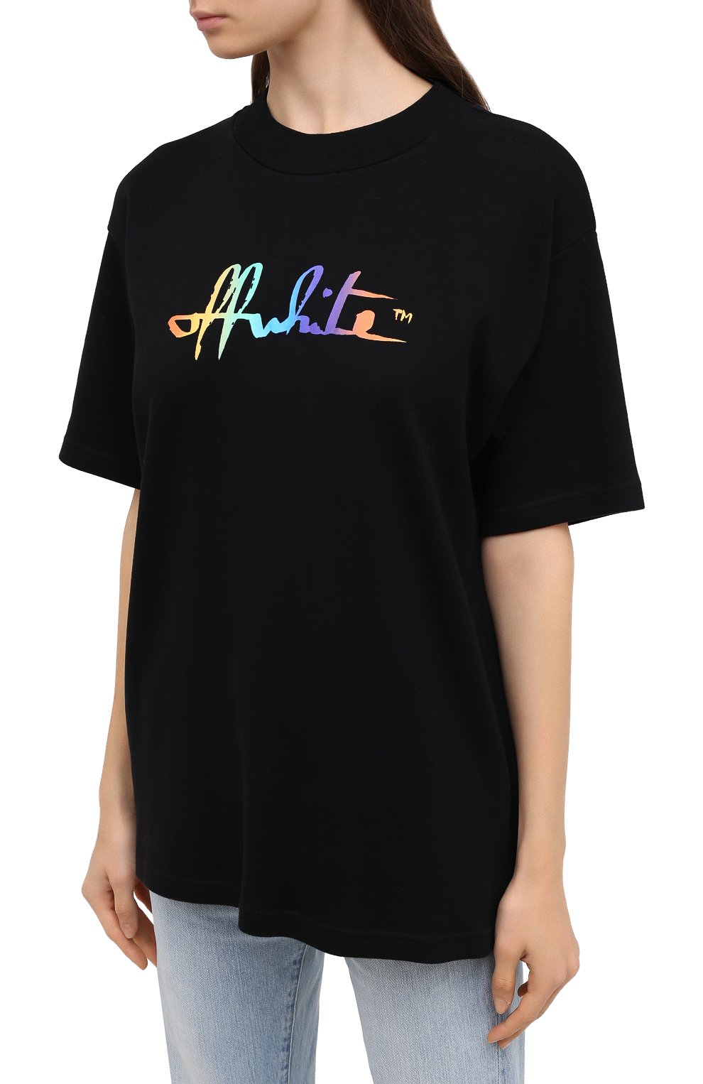 Хлопковая футболка OFF-WHITE, арт. 0WAA072F20JER0011084, фото 3