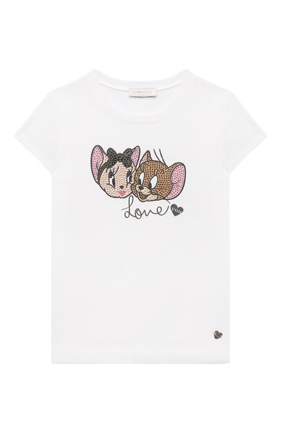 Хлопковая футболка MONNALISA, арт. 19A613, фото 1