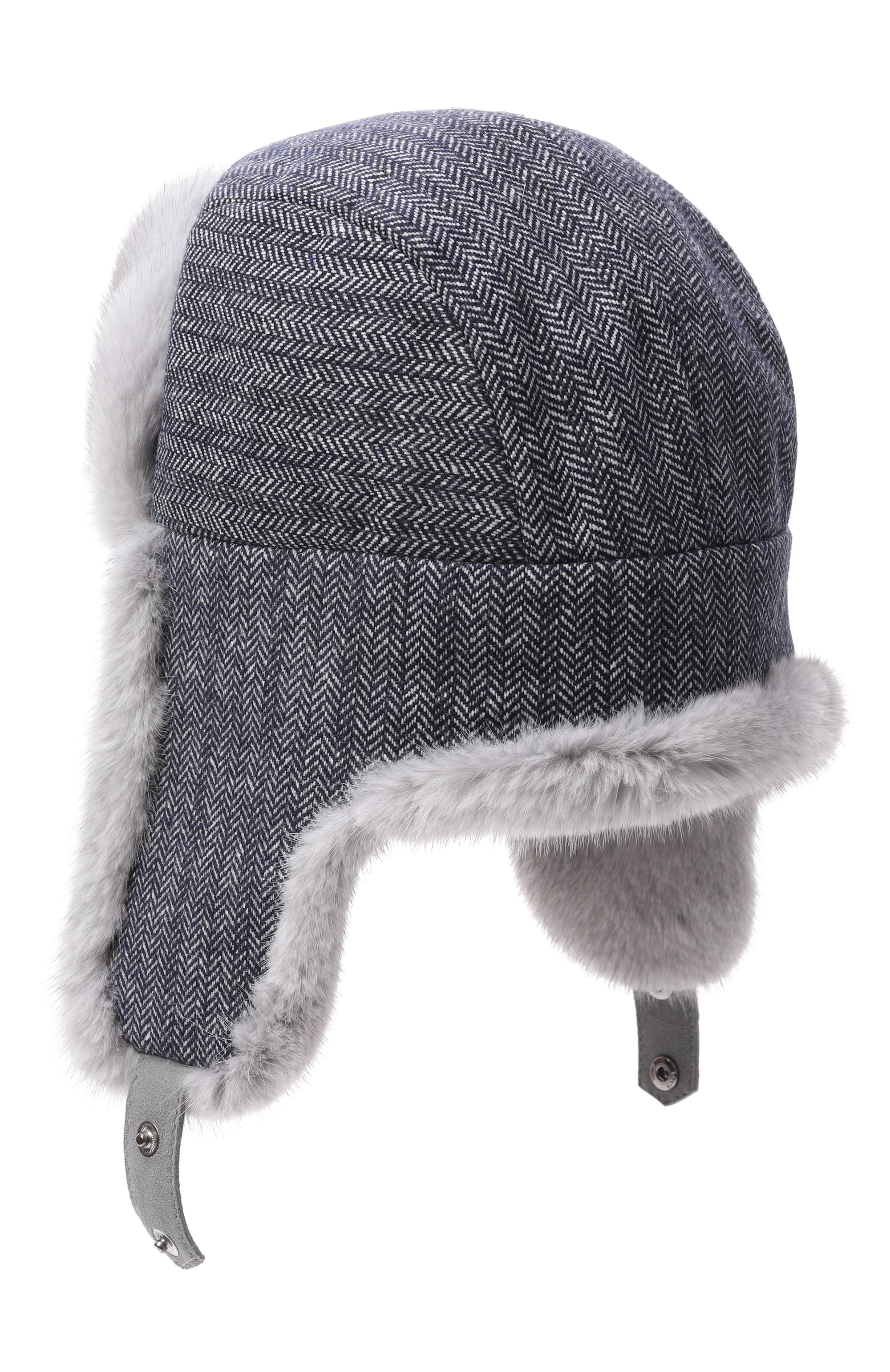 Кашемировая шапка-ушанка майкл с мехом норки FURLAND, арт. 0201410010085600057, фото 2