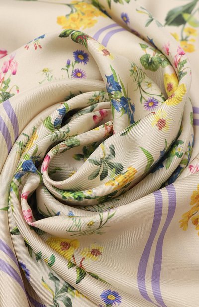 Шелковый платок BALLY кремового цвета по цене 31700 руб., арт. WSC03N/SE151, фото 3 Шелковый платок BALLY, арт. WSC03N/SE151, фото 3