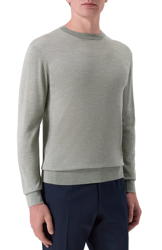 Джемпер из шерсти и шелка Corneliani 27M544/2725130 Зелёный  27M544/2725130 Фото 3