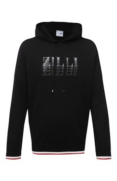 Мужской хлопковое худи ZILLI SPORT черного цвета, арт. MBV-RN520-JERS1/ML01 | Фото 1 (Рукава: Длинные; Стили: Кэжуэл; Материал внешний: Хлопок; Мужское Кросс-КТ: Худи-одежда; Длина (для топов): Стандартные; Принт: С принтом; Региональные ограничения белый список (Axapta Mercury): RU; Материал сплава: Проставлено; Драгоценные камни: Проставлено)