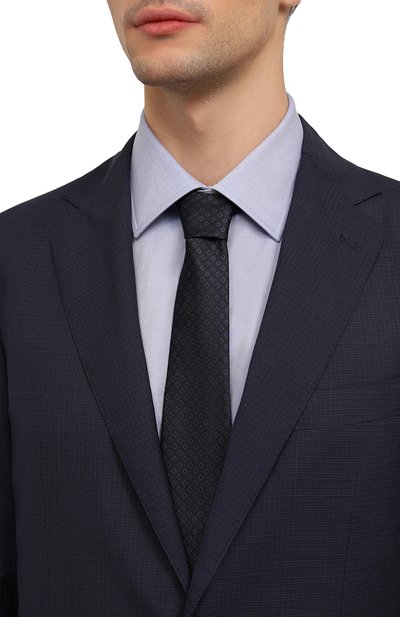 Шелковый галстук CANALI темно-синего цвета по цене 16250 руб., арт. 18/HJ04098, фото 2 Шелковый галстук CANALI, арт. 18/HJ04098, фото 2