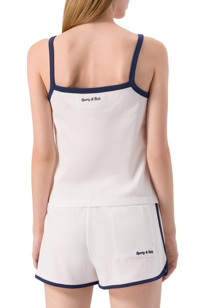Хлопковый топ sporty & rich x hotel du cap-eden-roc SPORTY AND RICH, арт. T007960666WH50, фото 4