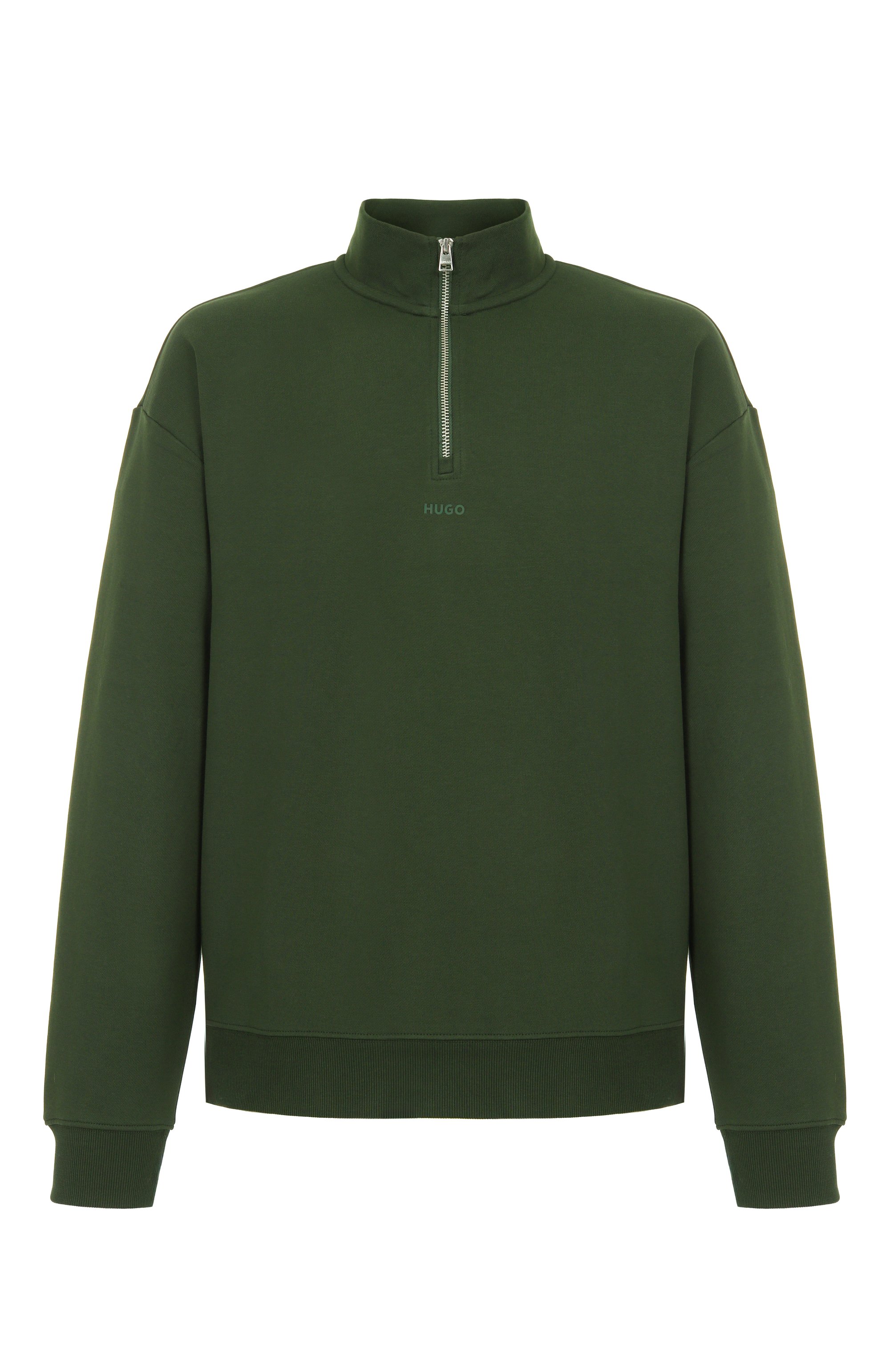 Хлопковый анорак HUGO зеленого цвета по цене 13600 руб., арт. 50525881, фото 1 Хлопковый анорак HUGO, арт. 50525881, фото 1