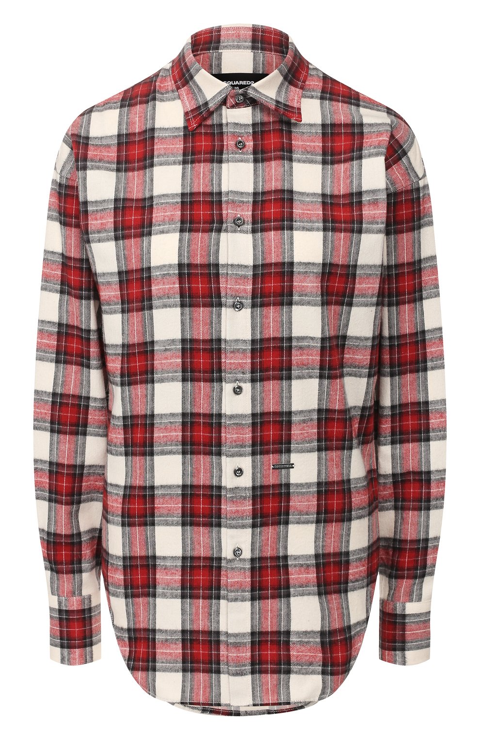 Хлопковая рубашка DSQUARED2 красного цвета по цене 29950 руб., арт. S75DL0631/S52012, фото 1 Хлопковая рубашка DSQUARED2, арт. S75DL0631/S52012, фото 1