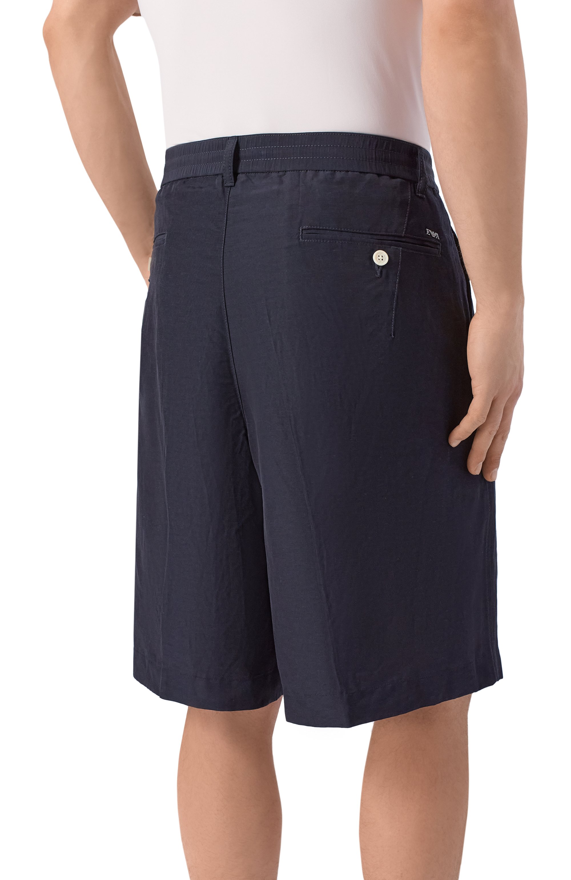 Шорты из вискозы и льна EMPORIO ARMANI, арт. EM005874/AF13812, фото 4