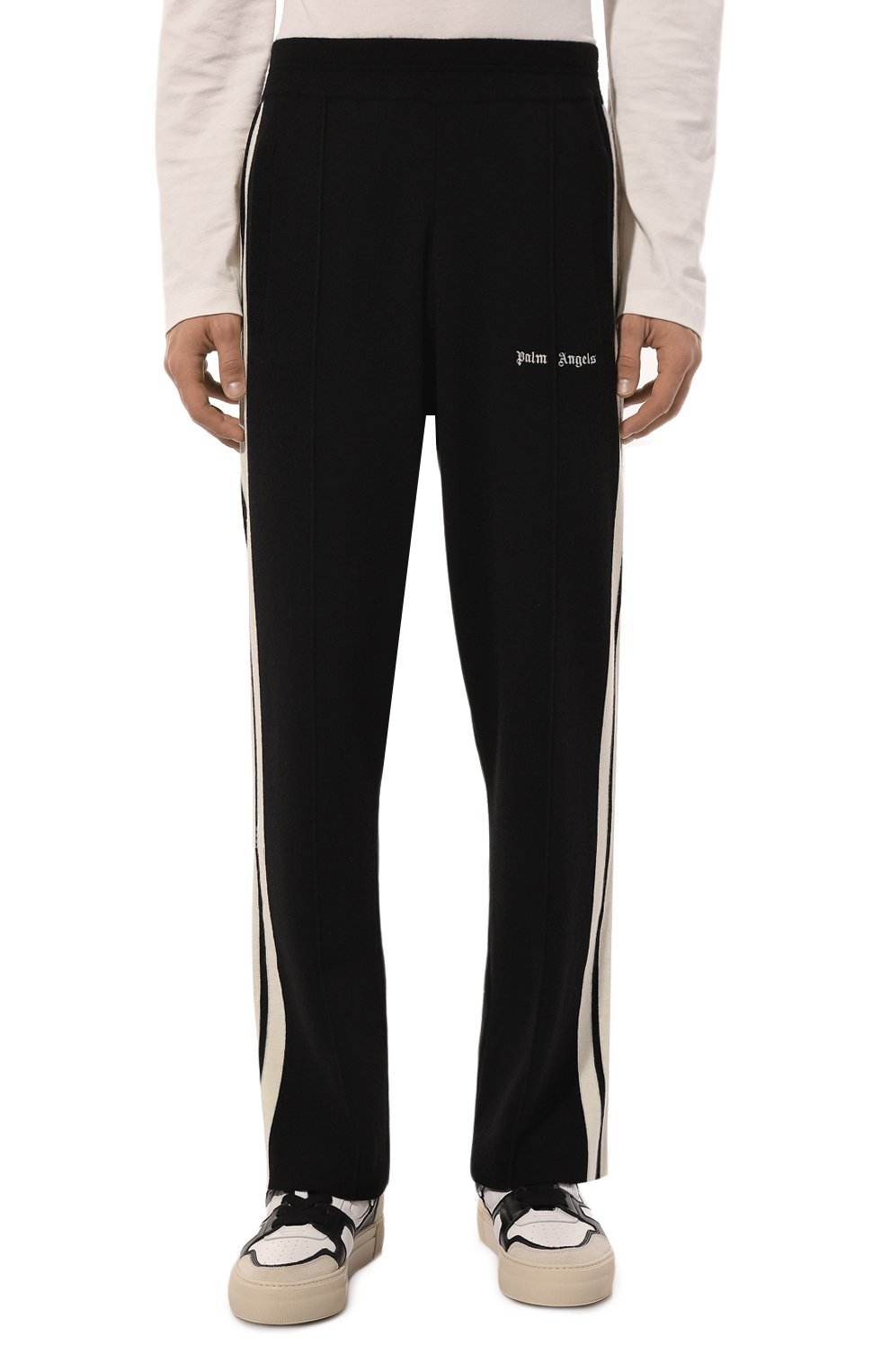 Брюки из шерсти и вискозы PALM ANGELS, арт. PMHG004F24KNI001, фото 3