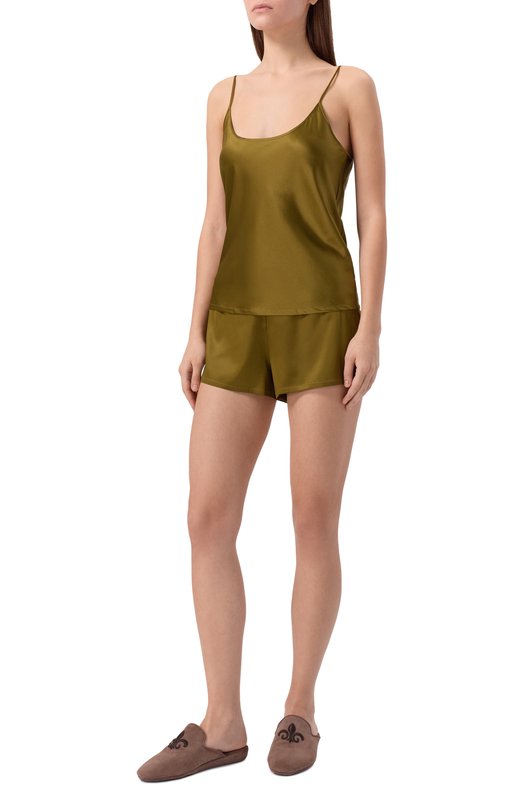 Шелковые шорты EDOMO S007003FW2425 Хаки  S007003FW2425 Фото 2