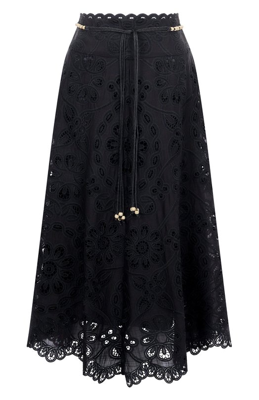 Хлопковая юбка Zimmermann 3584SSS251 Чёрный 3584SSS251