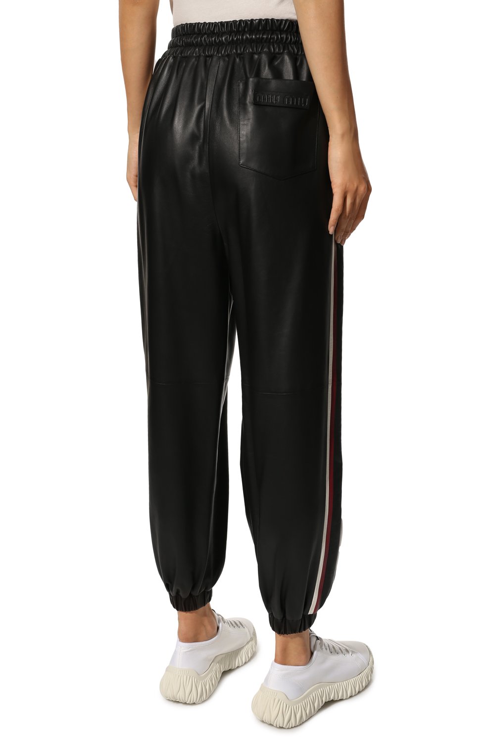 Кожаные джоггеры MIU MIU, арт. MPP325-FLY-F0002, фото 4