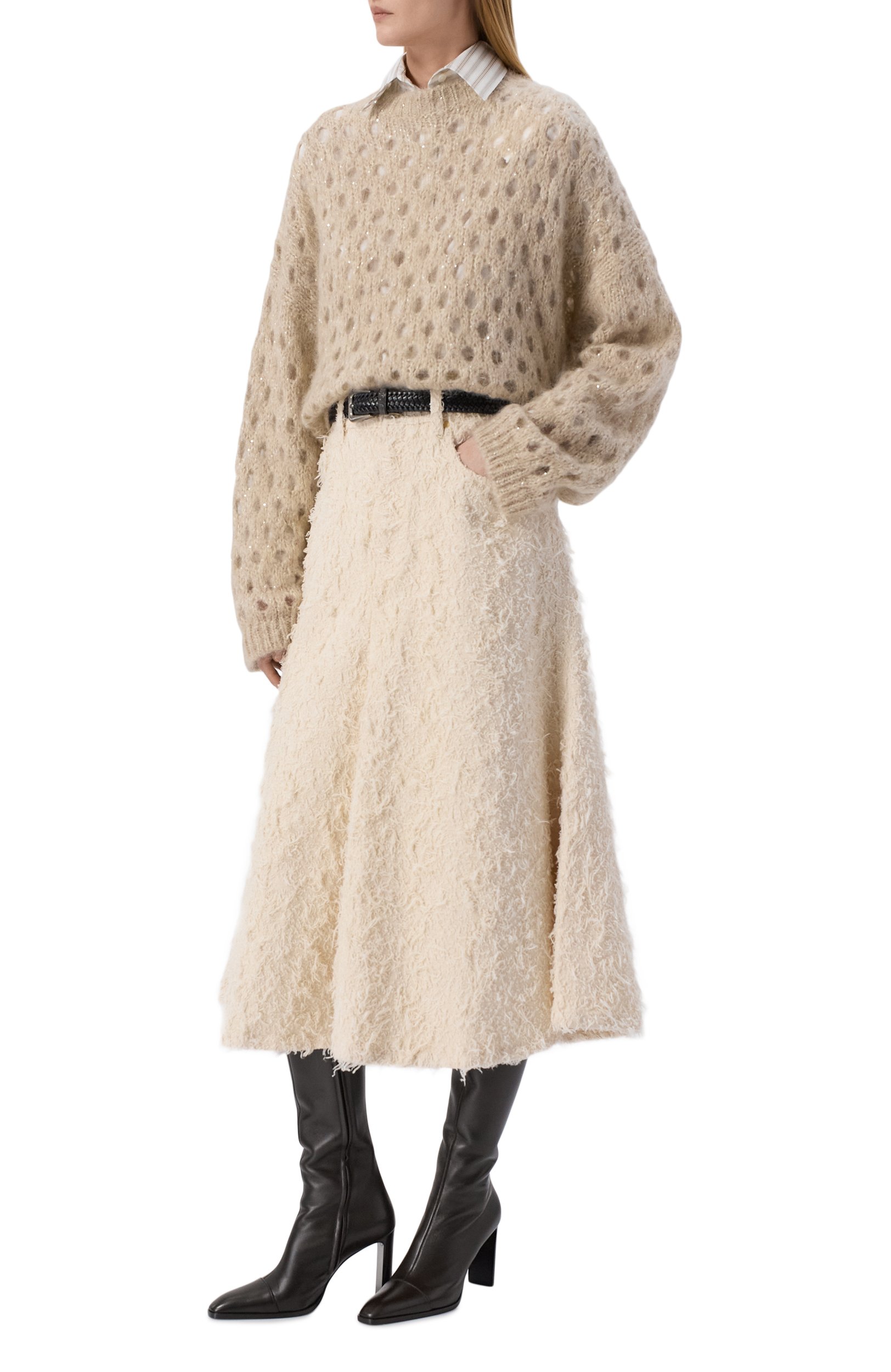 Джинсовая юбка five pockets flared BRUNELLO CUCINELLI, арт. ML121G4009, фото 2