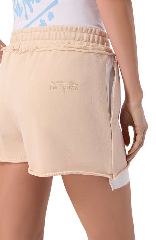 Хлопковые шорты Comme des Fuckdown CFABW01593 Бежевый  CFABW01593 Фото 5