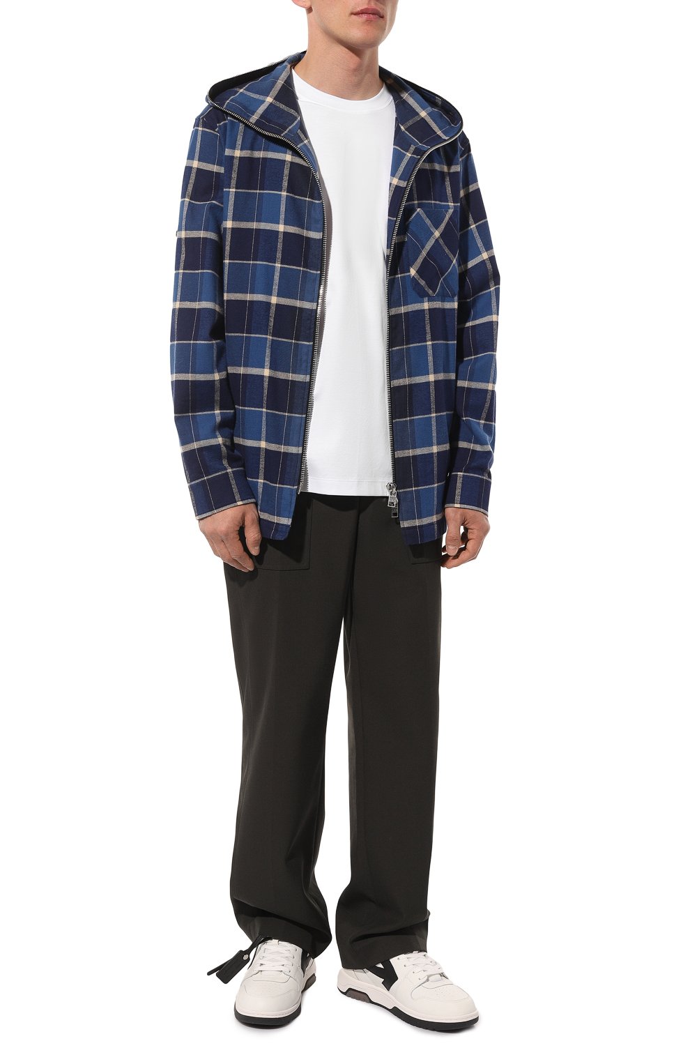 Кожаные кеды out of office OFF-WHITE, арт. OMIA189C99LEA0040110, фото 2