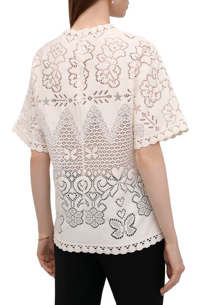 Хлопковый топ VALENTINO, арт. XB3AE6S56U6, фото 4