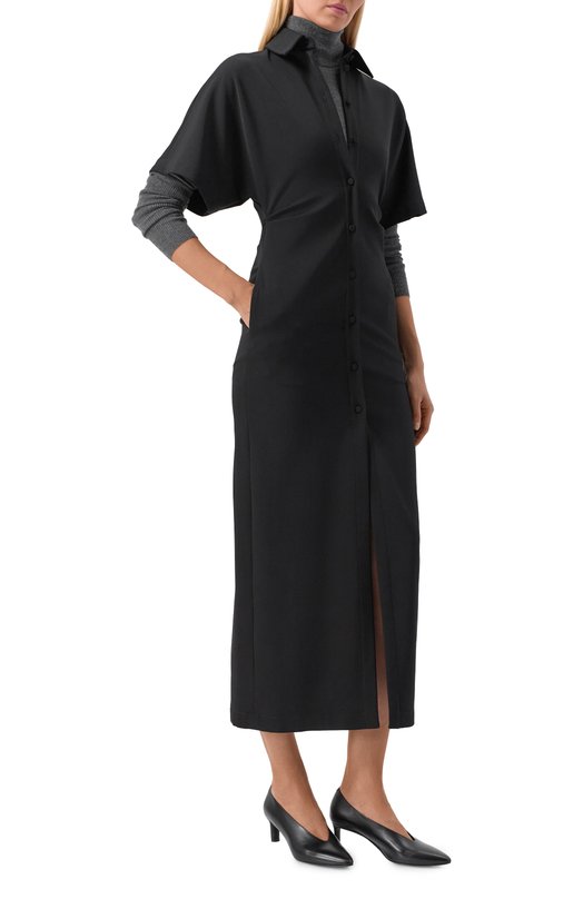 Шерстяное платье Agnona TR1009E/UW022E Чёрный  TR1009E/UW022E Фото 2