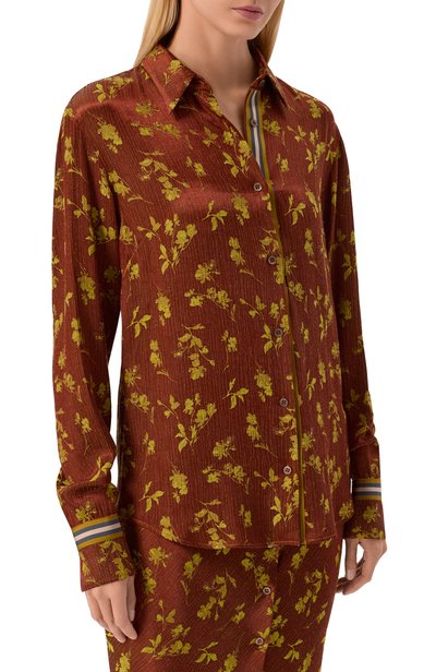 Рубашка DRIES VAN NOTEN коричневого цвета по цене 83800 руб., арт. 010713/4261, фото 3 Рубашка DRIES VAN NOTEN, арт. 010713/4261, фото 3