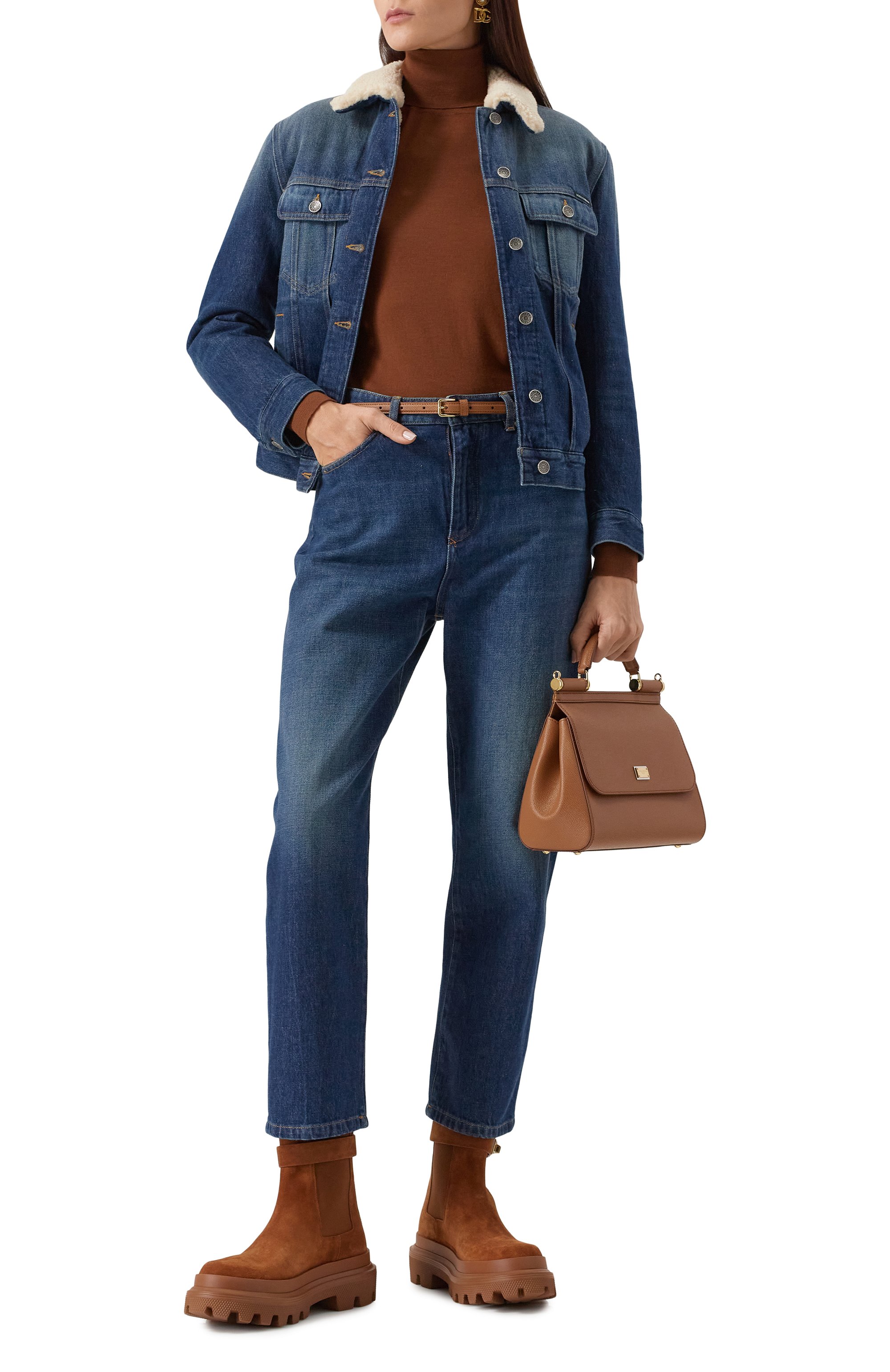 Кашемировая водолазка DOLCE & GABBANA коричневого цвета по цене 106500 руб., арт. FX832T/JAW3F, фото 2 Кашемировая водолазка DOLCE & GABBANA, арт. FX832T/JAW3F, фото 2