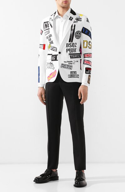 Хлопковый пиджак DSQUARED2 разноцветного цвета по цене 133000 руб., арт. S71BN0759/S49842, фото 2 Хлопковый пиджак DSQUARED2, арт. S71BN0759/S49842, фото 2