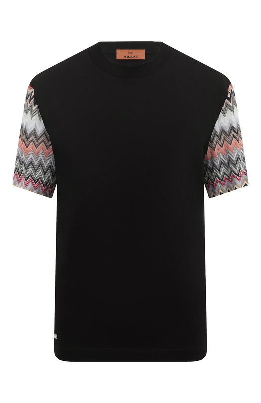 Хлопковая футболка Missoni DS24SL03/BJ00JU Чёрный DS24SL03/BJ00JU