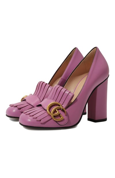 Кожаные туфли gg marmont GUCCI, арт. 408206 C9D00, фото 1