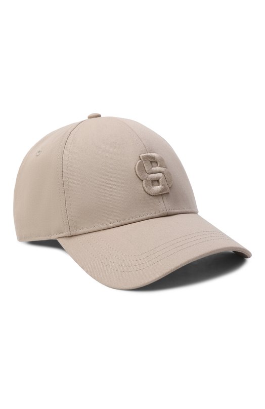 Хлопковая бейсболка BOSS 50533299 Бежевый 50533299