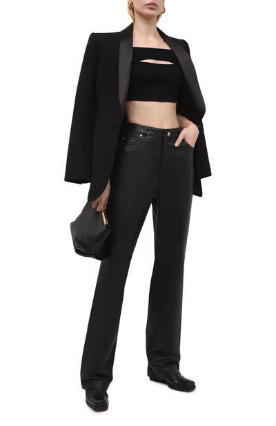 Топ из вискозы BALMAIN черного цвета по цене 65950 руб., арт. VF0AJ000/K211, фото 2 Топ из вискозы BALMAIN, арт. VF0AJ000/K211, фото 2