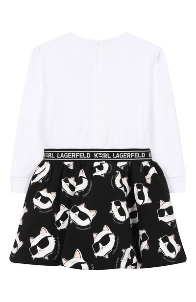 Хлопковое платье KARL LAGERFELD KIDS, арт. Z30659, фото 2