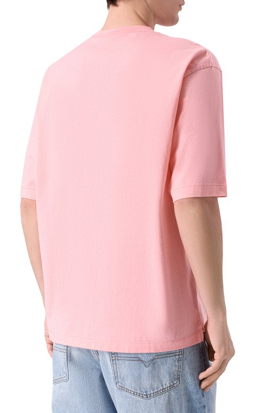 Хлопковая футболка Dsquared2 S74GD1542/D20108 Розовый  S74GD1542/D20108 Фото 4