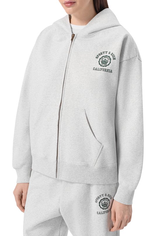 Хлопковая толстовка Sporty and Rich ST08862508GY03 Серый  ST08862508GY03 Фото 3
