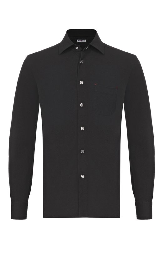 Хлопковая рубашка Kiton UMCNERHH09601 Чёрный UMCNERHH09601