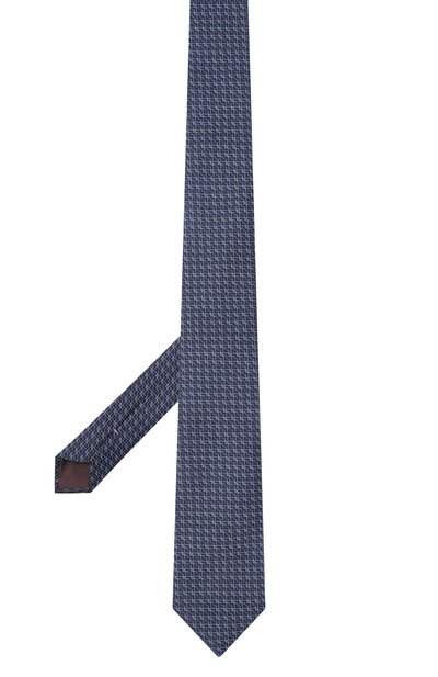 Шелковый галстук CANALI темно-синего цвета по цене 25750 руб., арт. 18/HJ04560, фото 3 Шелковый галстук CANALI, арт. 18/HJ04560, фото 3