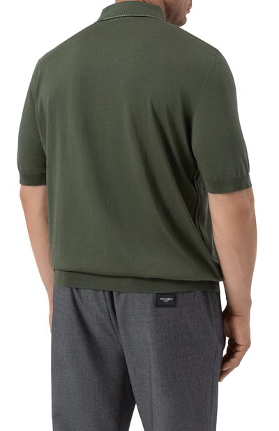 Поло с отделкой из кожи аллигатора ZILLI, арт. KZP002M0143VRIS00/62-64, фото 4